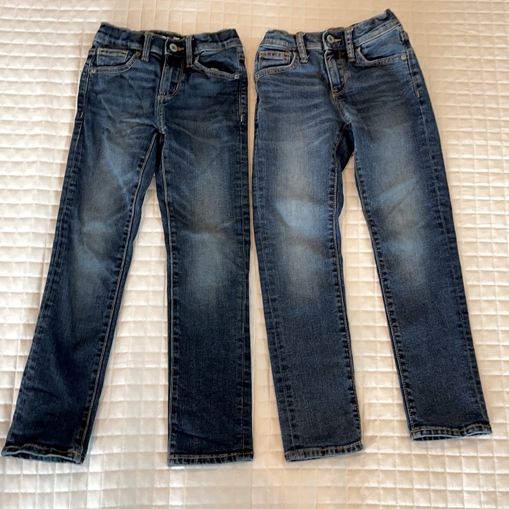 2 Pairs Old Navy Karate Slim Jeans Boys 7 Slim